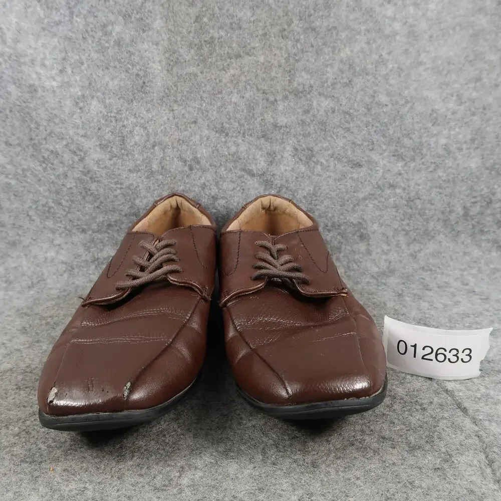 Smart Fit Kids Shoes 2 Derby Oxford Dress Formal Brown Lace Up Square Toe Boys